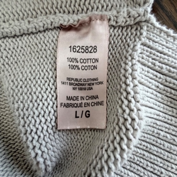 Philosophy 100% cotton split hem knit crew neck sweater size L - Picture 9 of 13